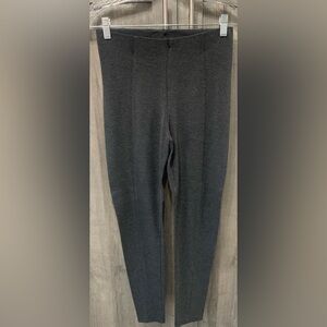 H & M Fashions Dark Gray Elastic Waist Center Seam Leggings Women's Size Small